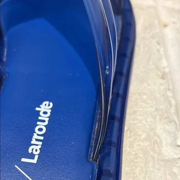 Melissa by Larroude Blue Women's Jelly Slide Sandals, size 8 - Picture 8 of 9